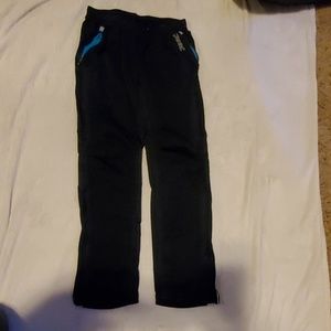 Zeet windbreaker pants; black & tortoise